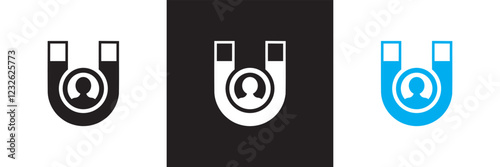 Influencer  icon set. Containing promotion, leadership, passion, marketing, etc.  isolated on white and black background. vector illustration. EPS 10