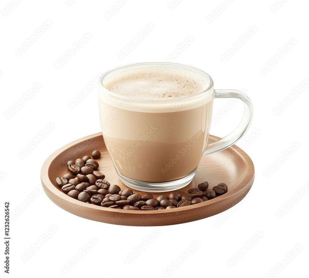 Obraz premium A cup of hot coffee isolated on transparent background 