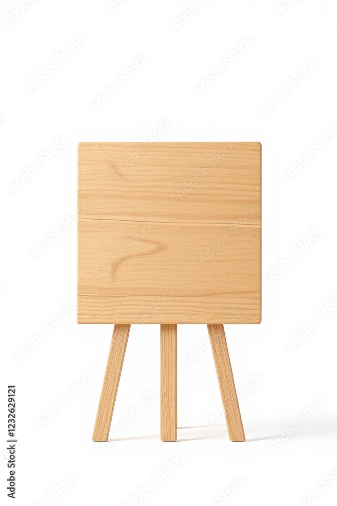 there is a wooden easel with a wooden top on a white background there is a wooden easel with a wooden top on a white background