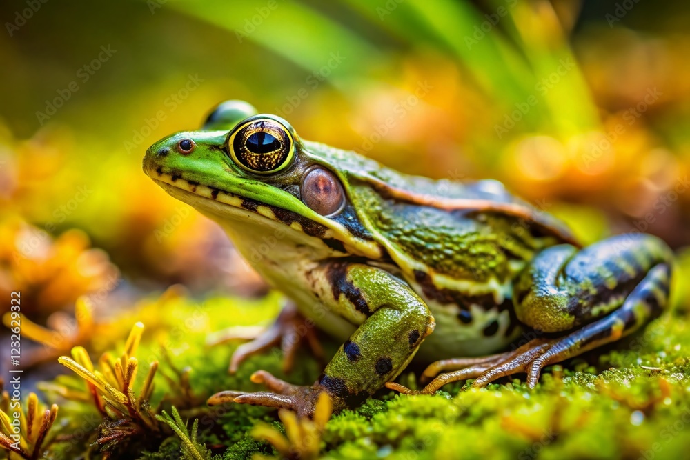 Northern Green Frog Dorsal View, Plaisance National Park, Quebec - Tilt-Shift Photography Northern Green Frog Dorsal View, Plaisance National Park, Quebec - Tilt-Shift Photography