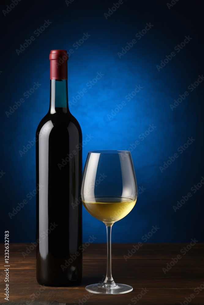 there is a bottle of wine and a glass on a table there is a bottle of wine and a glass on a table