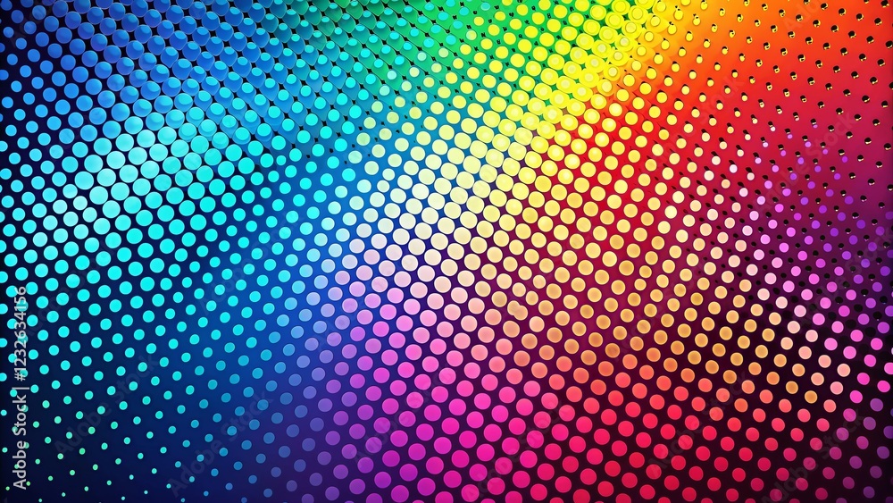 Panoramic Halftone Dots Texture Background - Abstract Design Panoramic Halftone Dots Texture Background - Abstract Design