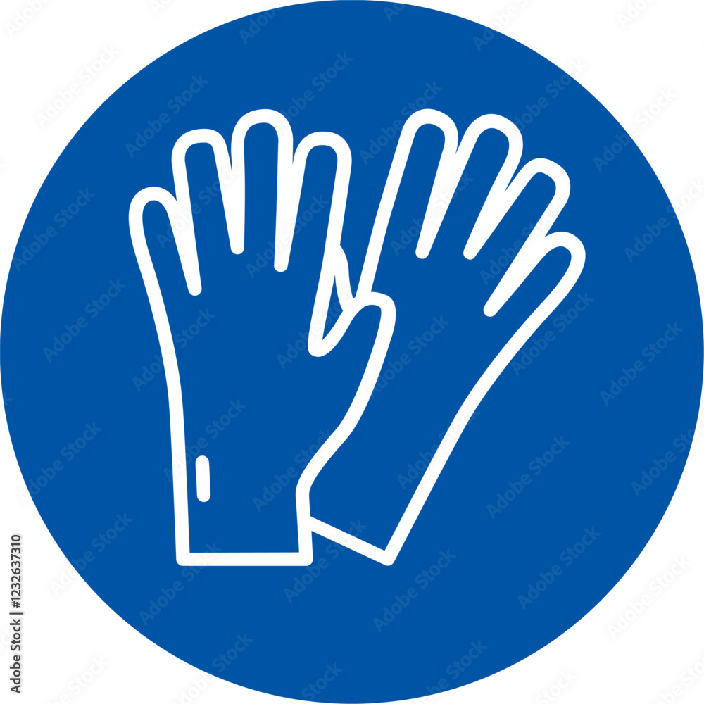 Guantes de nitrilo, elementos de protección, epp, equipo de trabajo,Nitrile gloves, protection elements, ppe, work equipment, sign, symbol