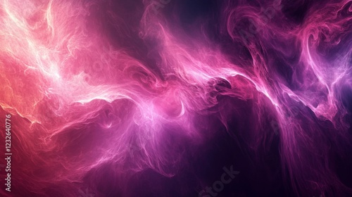 Wallpaper Mural Cosmic Nebula with Pink and Purple Glowing Energy Torontodigital.ca