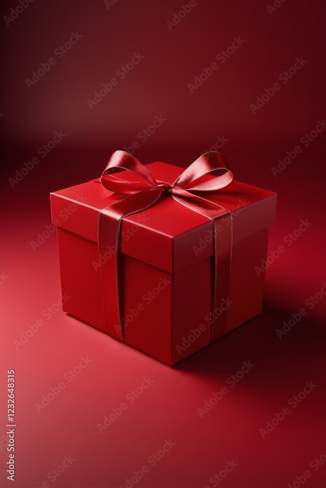 arafed red gift box with a red ribbon and bow on a red background arafed red gift box with a red ribbon and bow on a red background