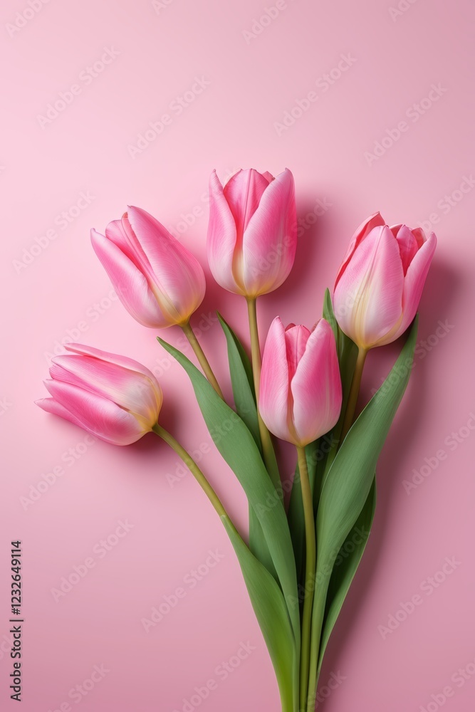 there are three pink tulips on a pink background there are three pink tulips on a pink background
