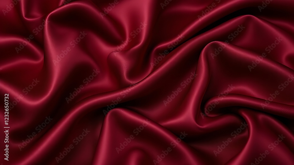 Obraz premium Curtain. Black dark purple red burgundy maroon magenta pink rose abstract background. Silk satin fabric. Silky shine glitter. Soft folds draped wave wavy line.Beautiful elegant luxury festive romantic