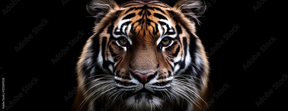 Fototapeta premium Majestic Tiger Portrait: A Captivating Close-Up