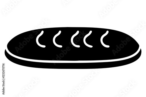 bread black icon vector isolated on a white background. Bread icon vector design template in white background
