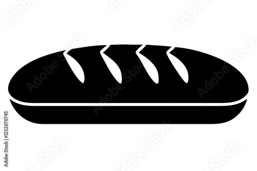 bread black icon vector isolated on a white background. Bread icon vector design template in white background
