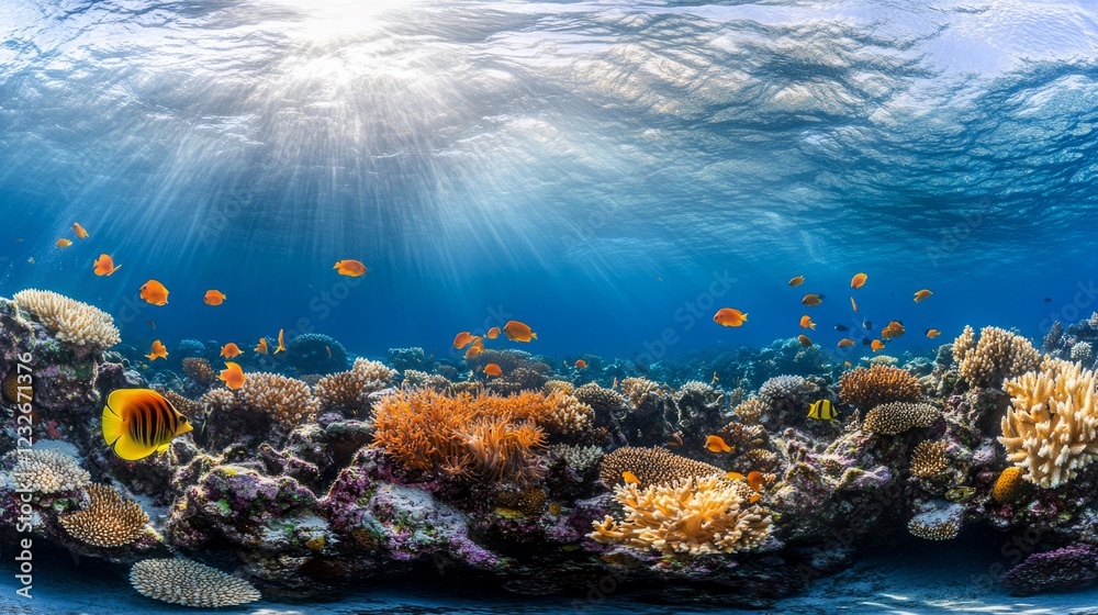 Obraz premium coral reef and fishes