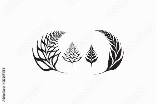 A Laurel worth vector silhouette image made by adobe illustrator. photo