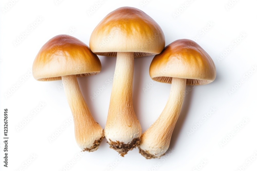 Fresh Psilocybe mexicana mushrooms with tiny brown conical caps on a white isolated background, psychedelic research Fresh Psilocybe mexicana mushrooms with tiny brown conical caps on a white isolated background, psychedelic research