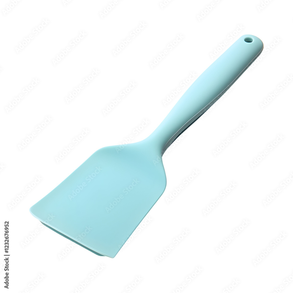 Sleek Silicone Dough Scraper with Handle Isolated on Transparent Background Sleek Silicone Dough Scraper with Handle Isolated on Transparent Background