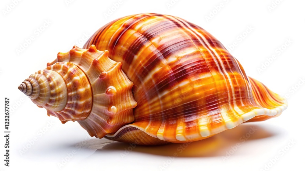AI-generated seashell, plain white, natural pose. AI-generated seashell, plain white, natural pose.