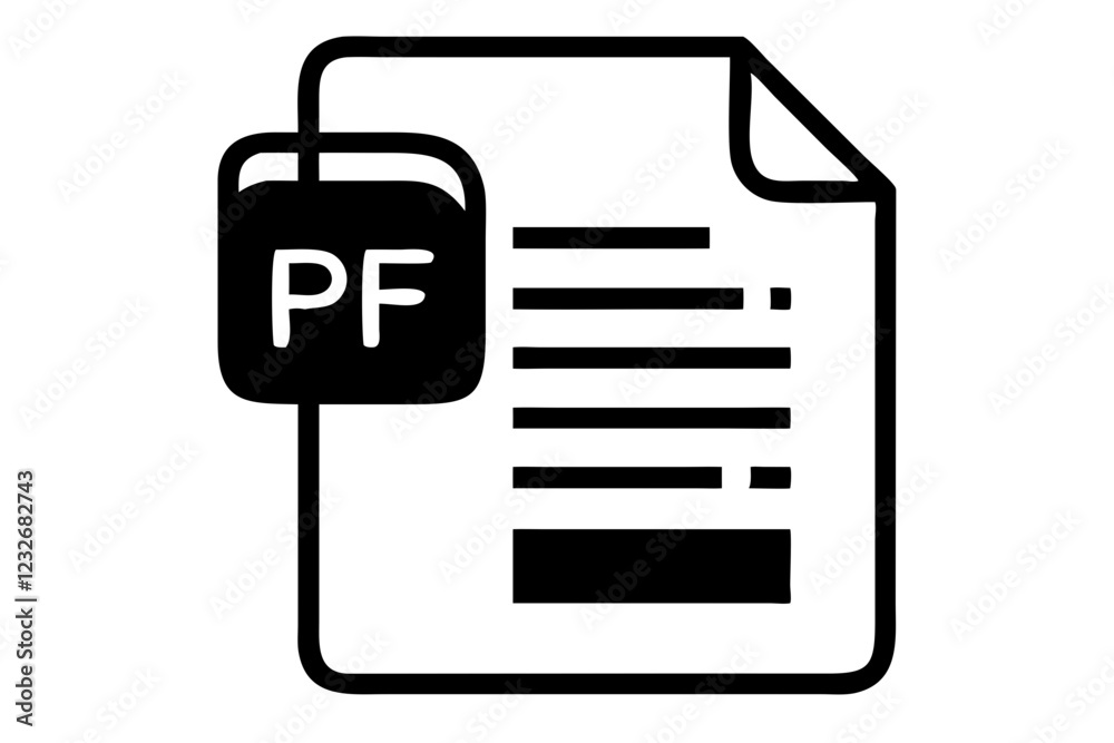 digital document pdf logo black icon vector isolated. Pdf Icon, Pdf File Icon, Portable Text Graphic File Format Vector Art Illustration digital document pdf logo black icon vector isolated. Pdf Icon, Pdf File Icon, Portable Text Graphic File Format Vector Art Illustration