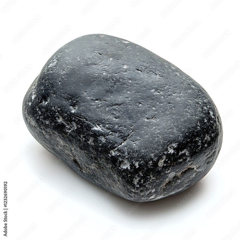 gray river stone isolated on white background gray river stone isolated on white background