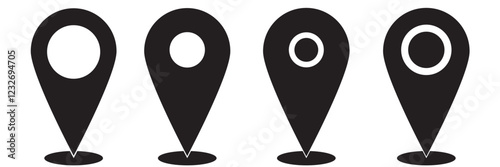 Set Of Address place icon symbol. Location icon collection. Set of Location pin icons. Modern map markers. Location mark icons. Map Marker Illustration. Destination Symbol. Pointer Logo. Location map 