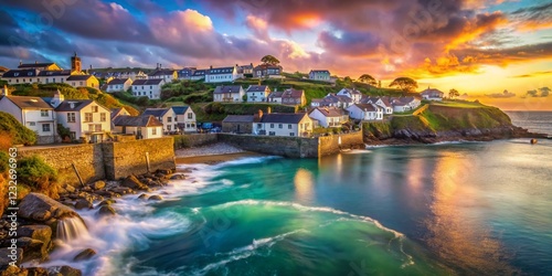 Surreal Coastal Dream: Coverack Village, Lizard Peninsula, Cornwall photo