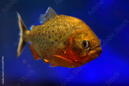 red piranha fish close up detail underwater Pygocentrus nattereri photo