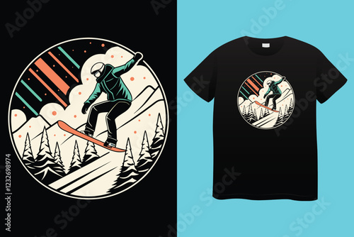 snow winter sports t shirt design. Set of Winter sport athlete silhouettes. Ski jumping, downhill, slalom, skiing emblems. Print design for t-shirt. Sport club emblems.