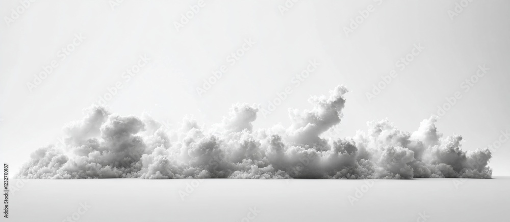 Naklejka premium Monochrome cloud formation, studio backdrop, minimalist design, website header