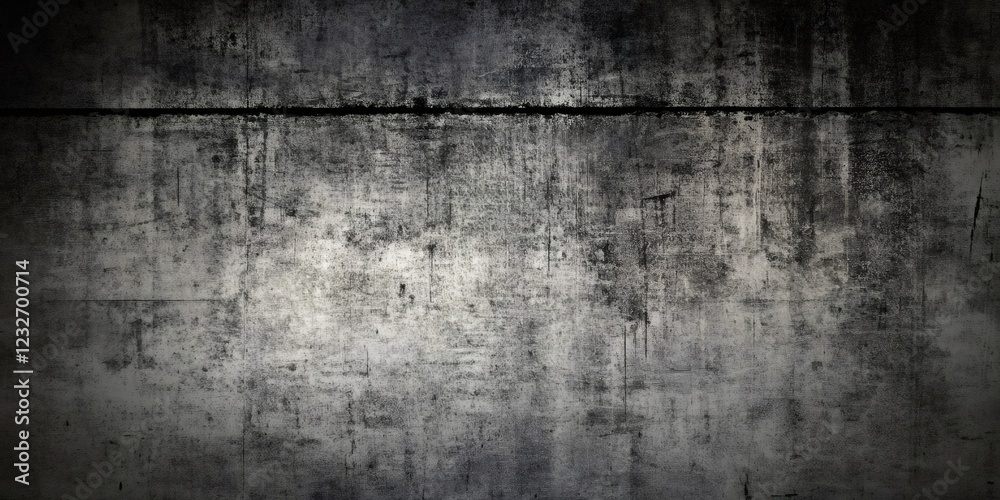 Weathered concrete wall surface displaying rough texture, gritty urban aesthetic with deep shadows and raw industrial character