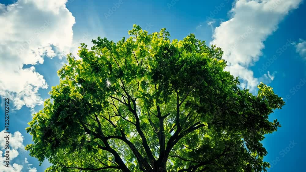 Majestic Tree Reaching for the Sun: A Breathtaking View of Nature's Majesty