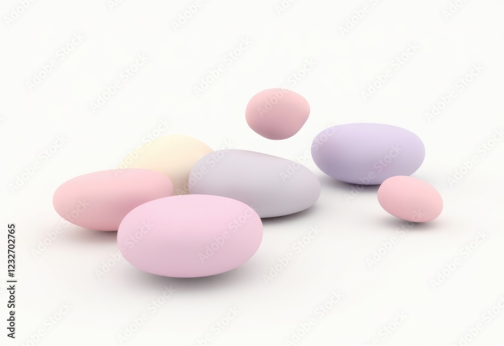 Minimalist geometric object in soft pastel tones, casting a shadow against a bright white background, creating a modern and abstract aesthetic Minimalist geometric object in soft pastel tones, casting a shadow against a bright white background, creating a modern and abstract aesthetic