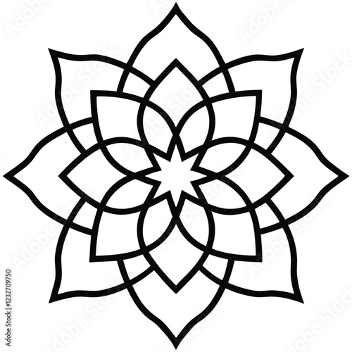 mandala line art vector 