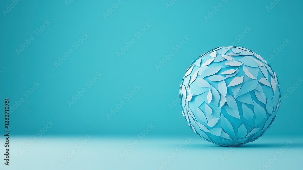 Abstract Low Poly Sphere on Blue Background A Modern 3D Render Abstract Low Poly Sphere on Blue Background A Modern 3D Render