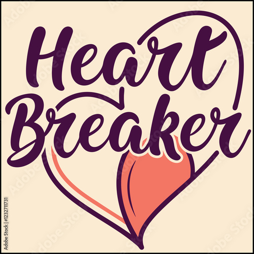 Heart Breaker Broken Heart Arrow Design