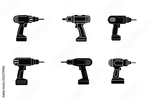 set of drill bits isolated