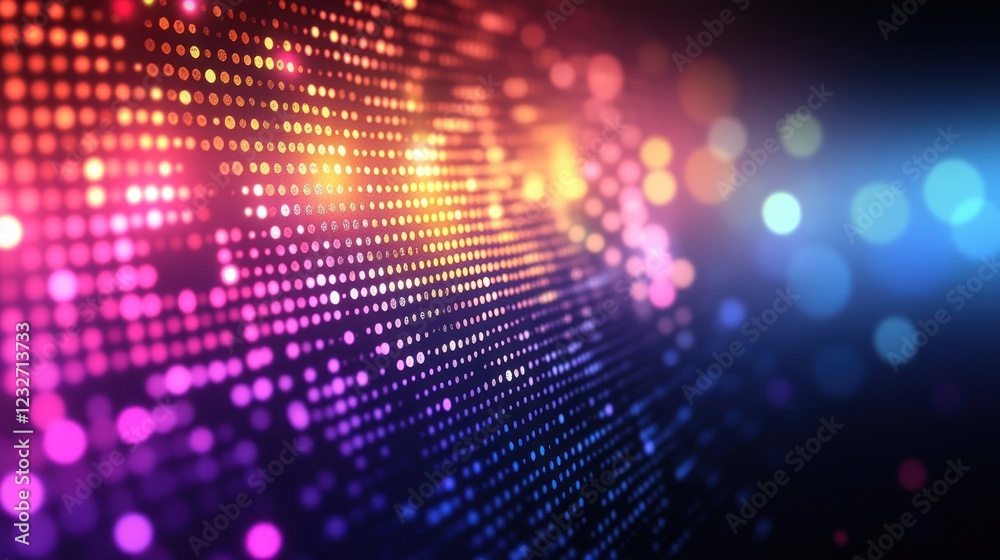 Abstract colorful glowing dots background. Abstract colorful glowing dots background.