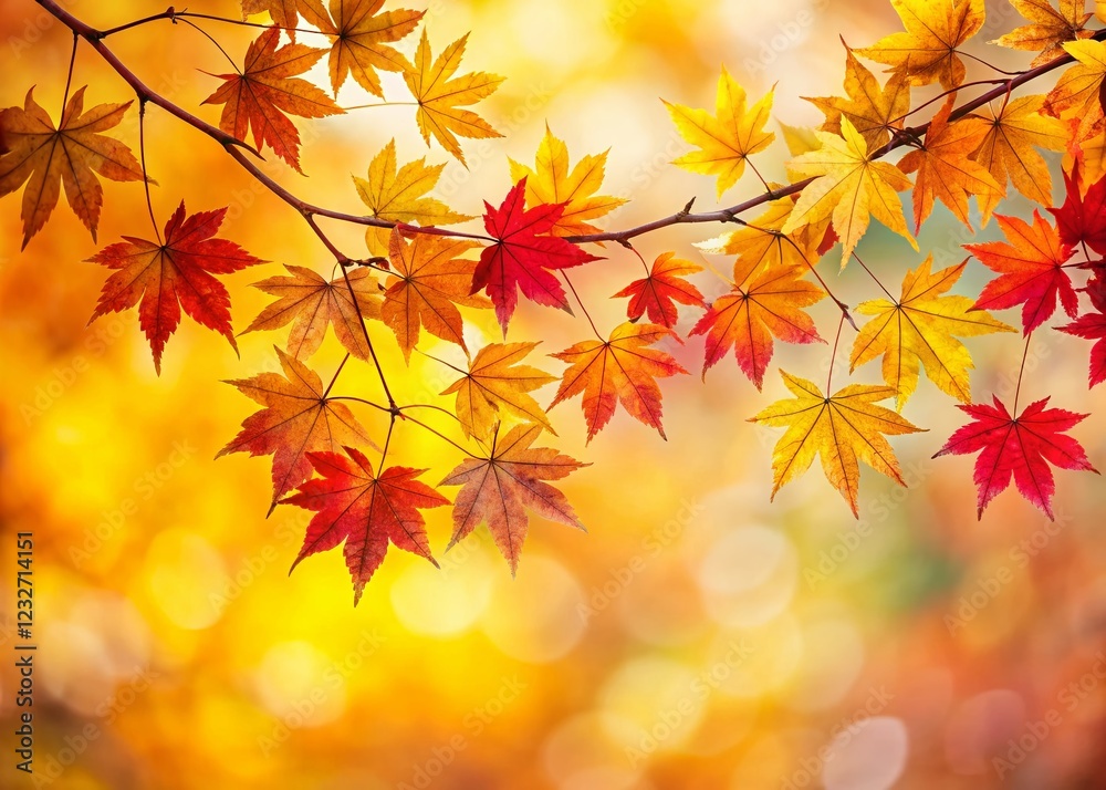 Vibrant Autumn Maple Branch with Red, Yellow, and Brown Leaves Isolated on White - Fall Foliage Background Vibrant Autumn Maple Branch with Red, Yellow, and Brown Leaves Isolated on White - Fall Foliage Background