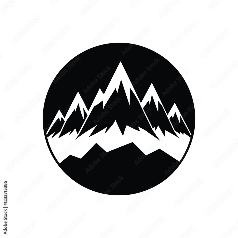 mountains silhouette, mountains vector illustration, mountains icon mountains silhouette, mountains vector illustration, mountains icon