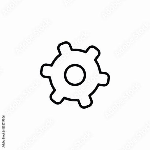 gear modify icon sign vector
