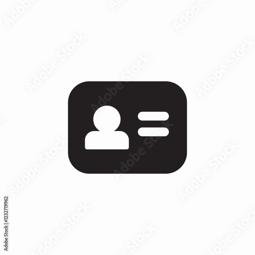 identity card icon sign vector