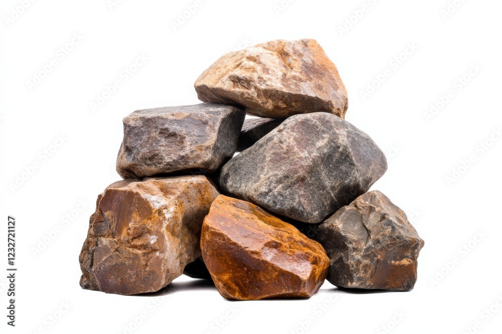 a pile of colorful rocks isolated on a white background a pile of colorful rocks isolated on a white background