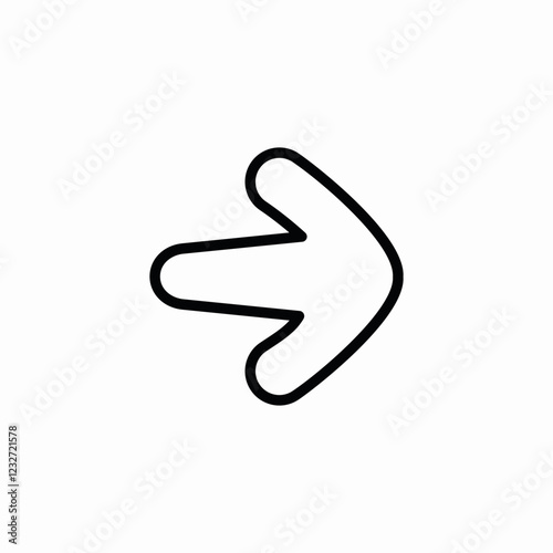 right direction icon sign vector