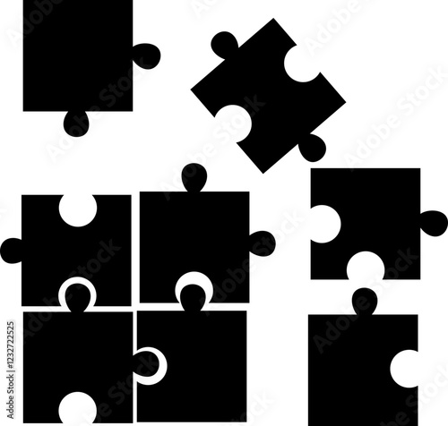 Black Jigsaw Puzzle Piece Corner