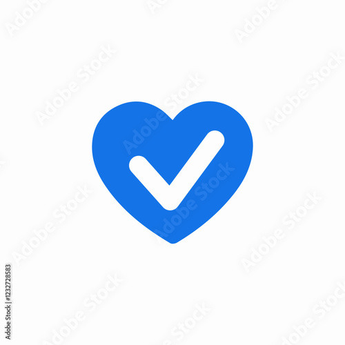 heart care process completed icon sign vector