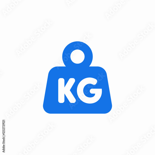 large metric unit kilo icon sign vector
