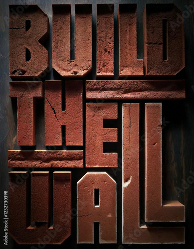Brick Text Art Saying 