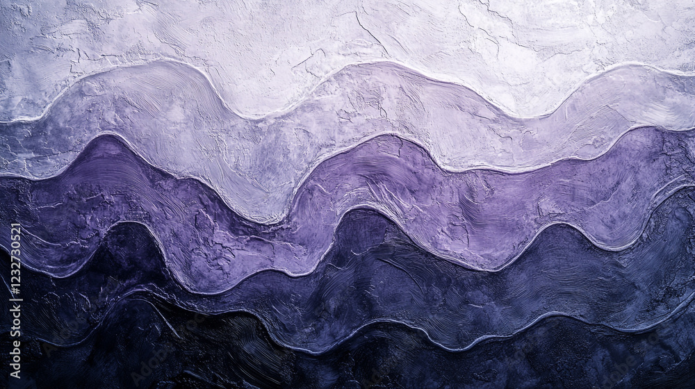 Fototapeta premium Colorful abstract waves create a serene atmosphere in textured artwork