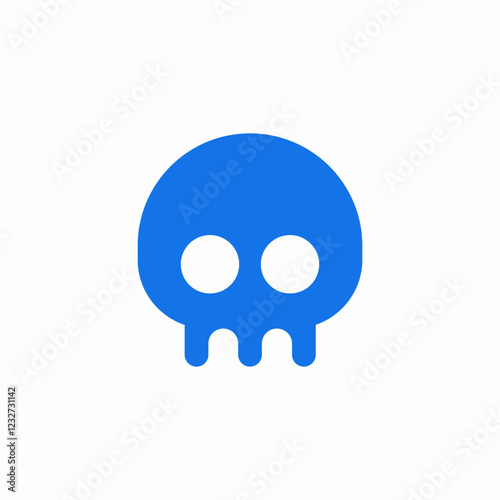 skull head icon sign vector