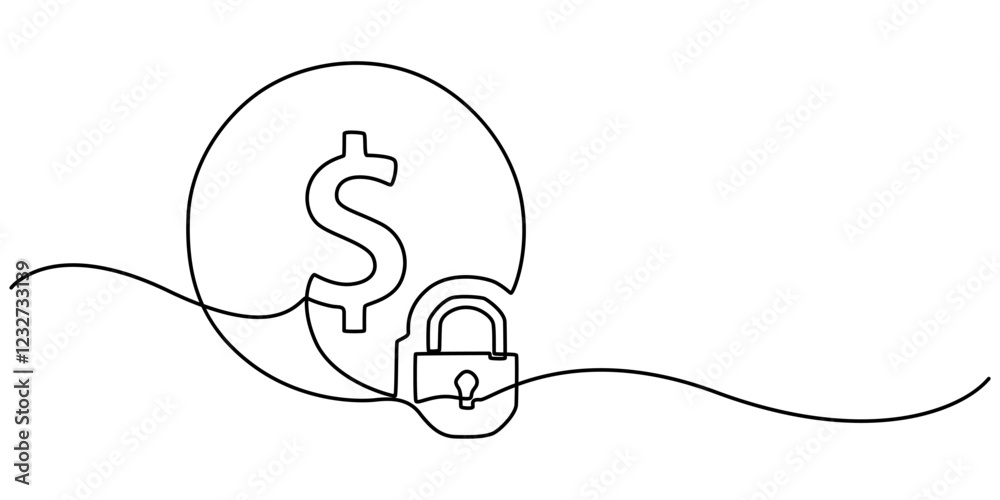 Fixed price solid icon continuous one line drawing, actual cost, actual price, fixed price, fixed cost, product cost, purchasing solid glyph icon, Fixed price icon thin line illustration, flat line. Fixed price solid icon continuous one line drawing, actual cost, actual price, fixed price, fixed cost, product cost, purchasing solid glyph icon, Fixed price icon thin line illustration, flat line.