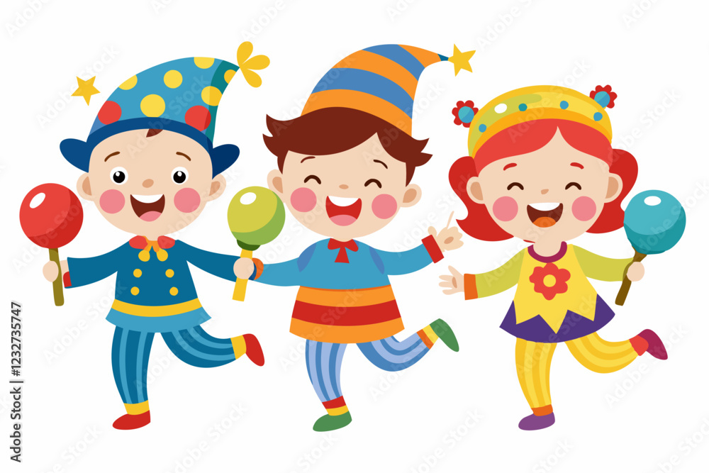 happy children with balloons happy children with balloons