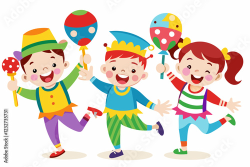 children with balloons