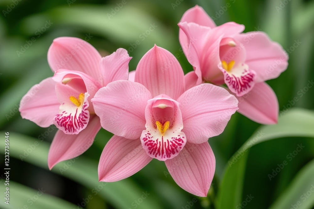 beautiful pink orchid flowers in bloom beautiful pink orchid flowers in bloom